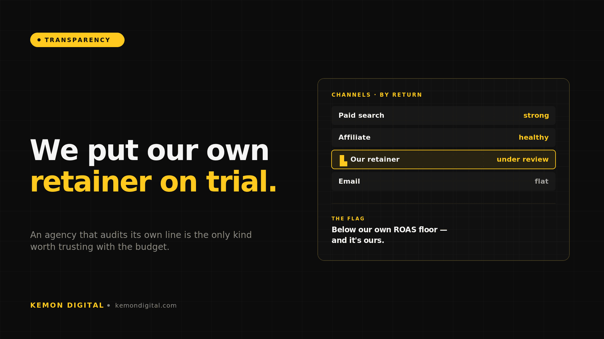 We Put Our Own Retainer on Trial Inside the Client's Dashboard — Here's Why